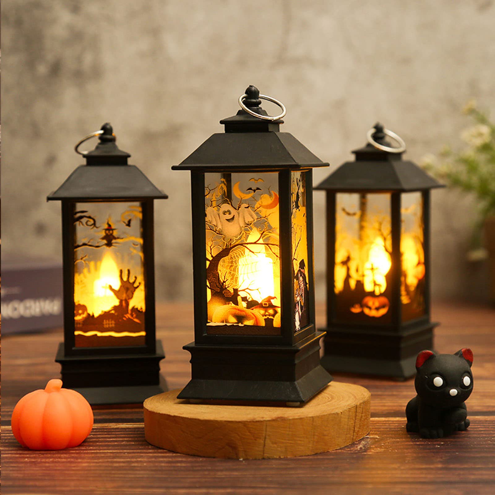 Amazon.co.jp : 4点セット ハロウィン 飾り led ランタン かぼちゃ