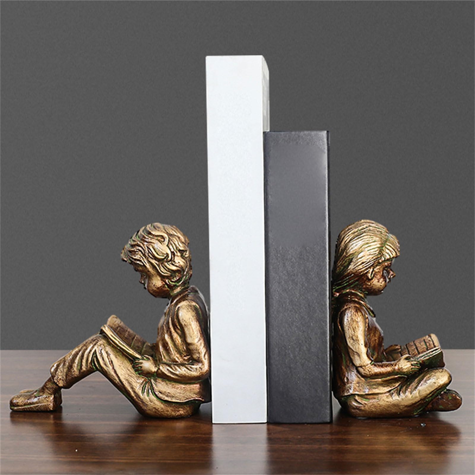 Serre-Livres en résine avec de Livre Vertical