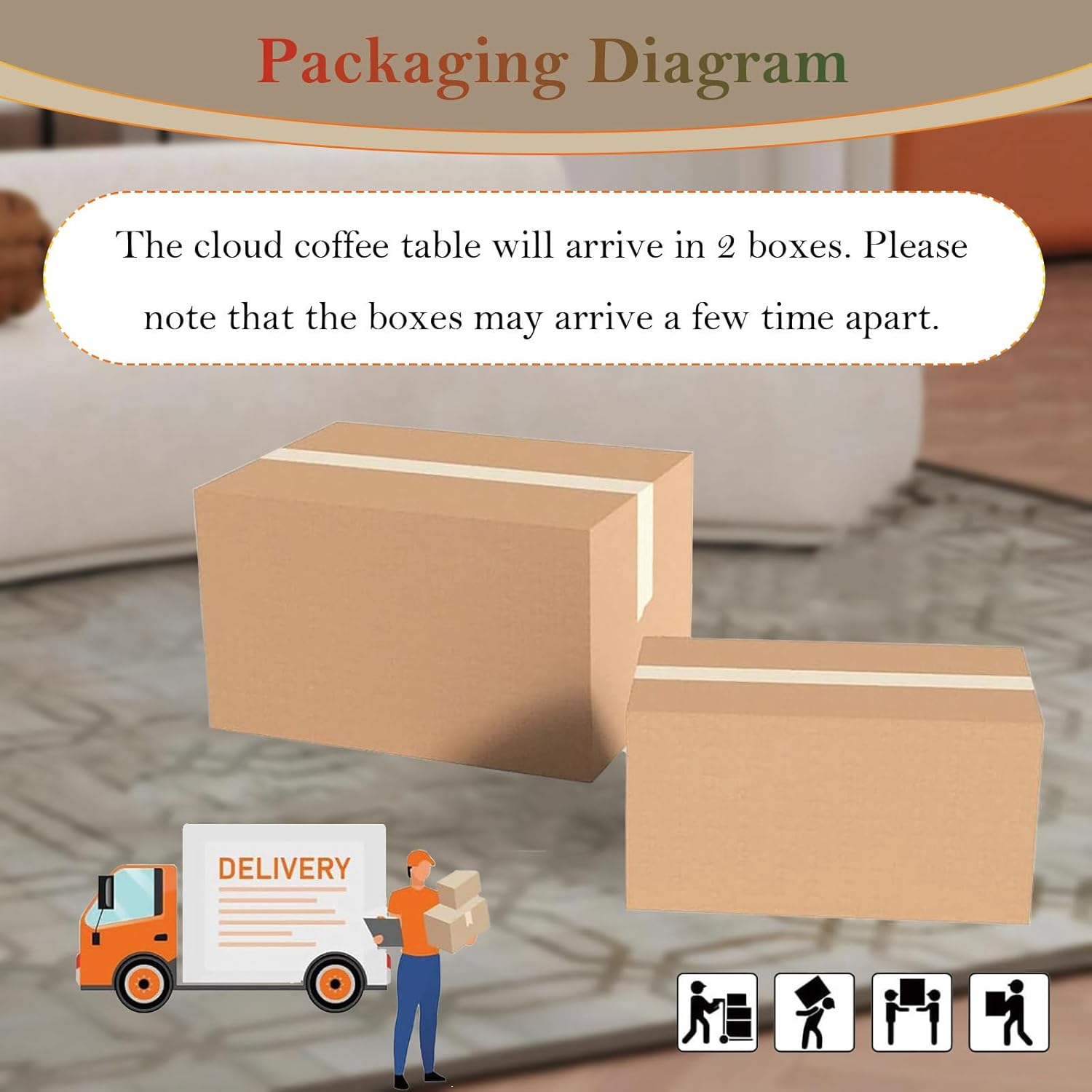 Cloud Shaped Coffee Table with 3 Ball Legs, Black Cute Funcky End Table, Modern Irregular Low Center Table for Living Room (D Black 46in)