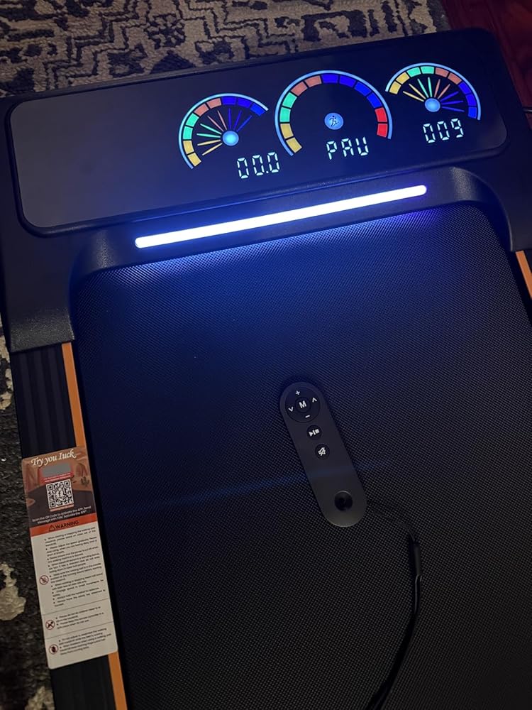 Walking Pad Treadmill with 15% 12 - Level Auto Incline, 450 lbs Capacity UI Screen, 3.5HP Quiet Under Desk Treadmill