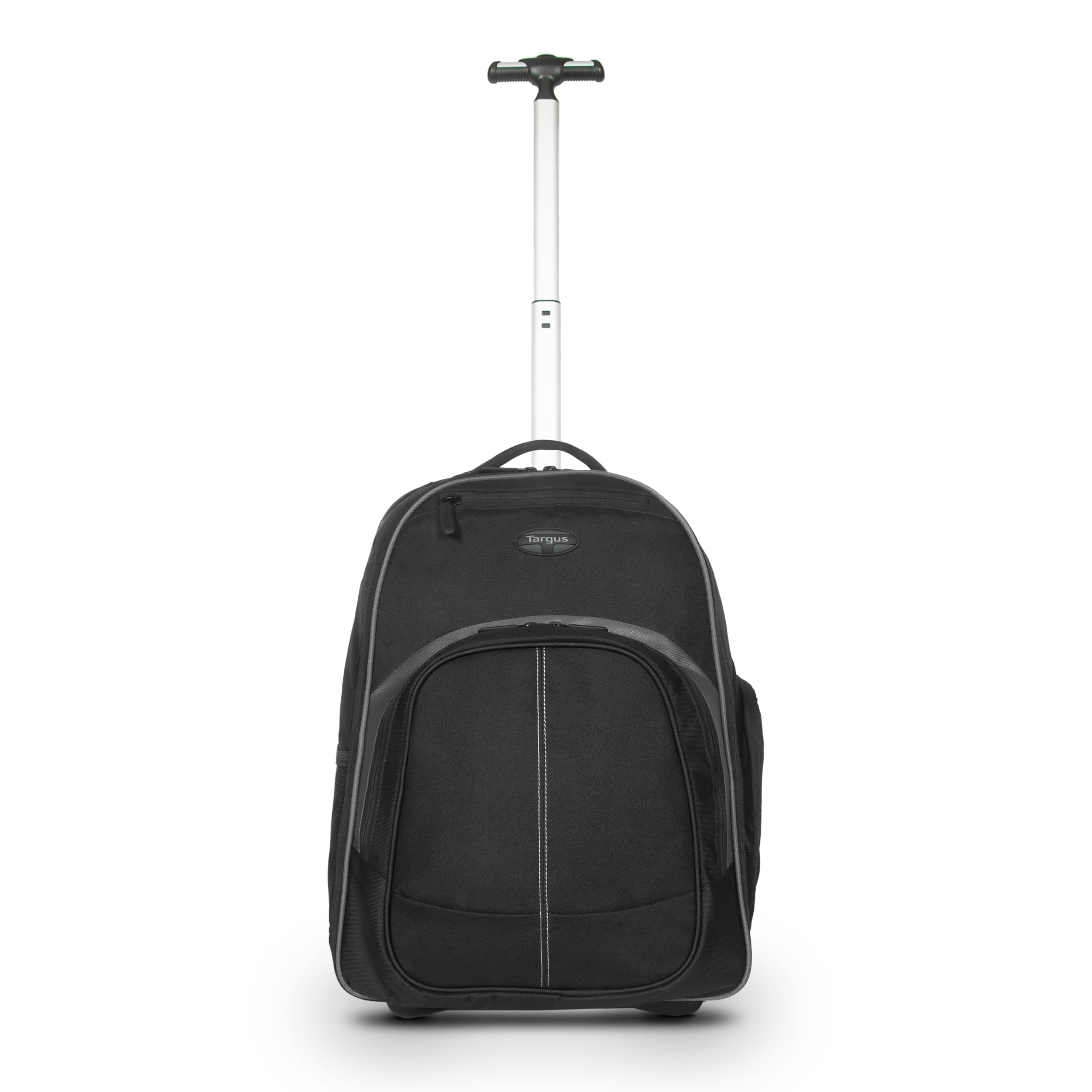 Targus 16 Inch Compact Rolling Backpack, Black - Wheeled Travel Bag with Removable Protective Laptop Sleeve, Fits Laptops Up to 16” and MacBook Pros