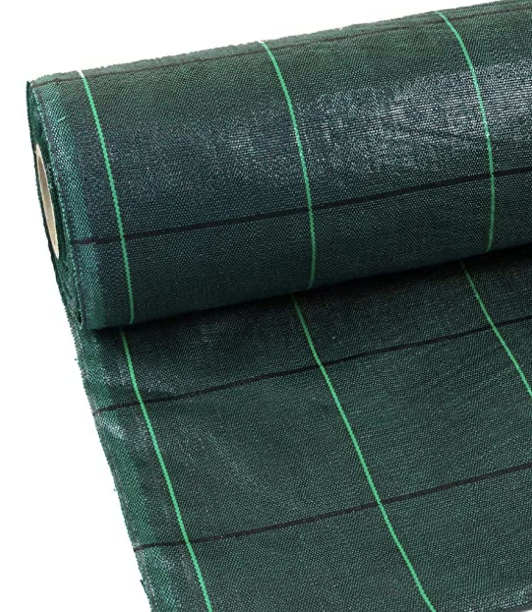 N.G. NICCOLAI - Telo PACCIAMATURA in Rotoli - Polipropilene - PERMEABILE - Varie Misure - Verde O Nero QUADRETTATO Verde - Anti Erbacce - ANTIALGA - Ecologico - CALPESTABILE (0,52X50 Metri, Verde) - 3