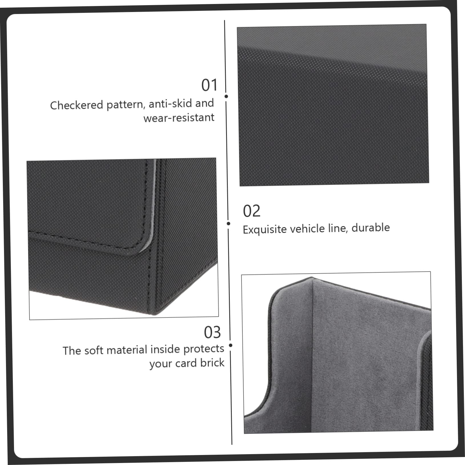 Vaguelly Custodia per Carte Sportive Pu Nera, Contenitore Grande | Scatola Organizer per Collezione, Facile da Trasportare, Protegge Dall’ordine e Dalla Perdita