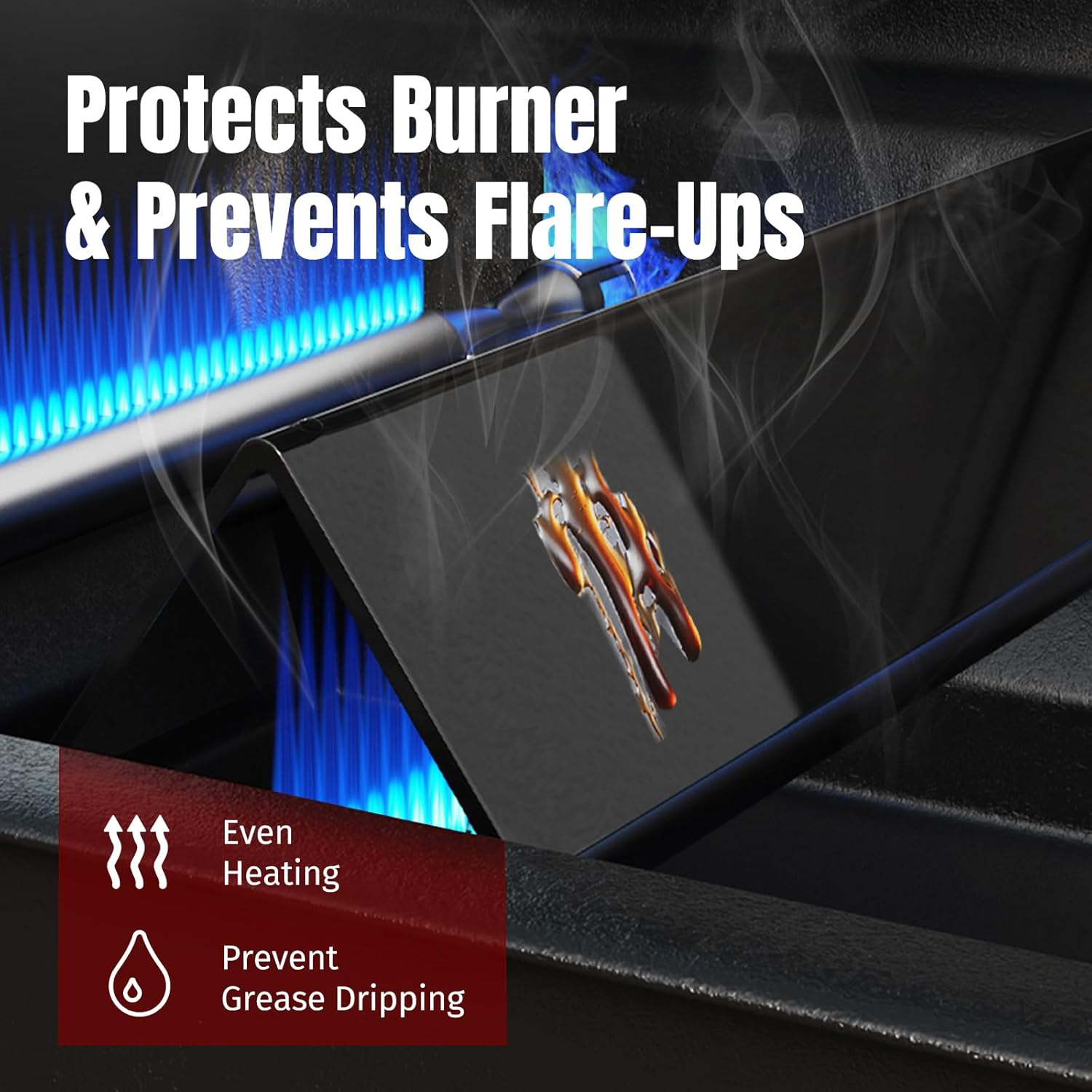 SHINESTAR 21.5”Heavy-Duty Flavorizer Bars Replacement, Grill Parts for Weber Genesis Silver with 2 Burner, Compatible with Spirit 200 Series with Side-Mounted Control, Porcelain-Enameled, 5-Pack