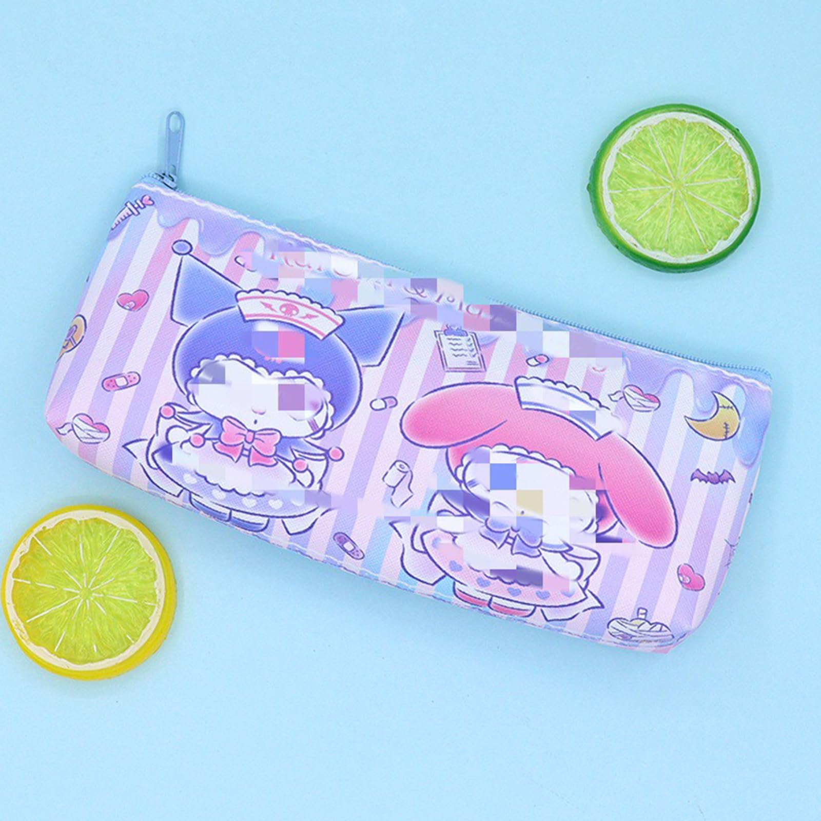 MMOOUP Kawaii School Supplies Set, Cute Stationary Back to School Gift Set for Girls, Includes Cartoon Journal, Pencil Case, Ballpoint Pen, Stickers, Sticky Notes (A)