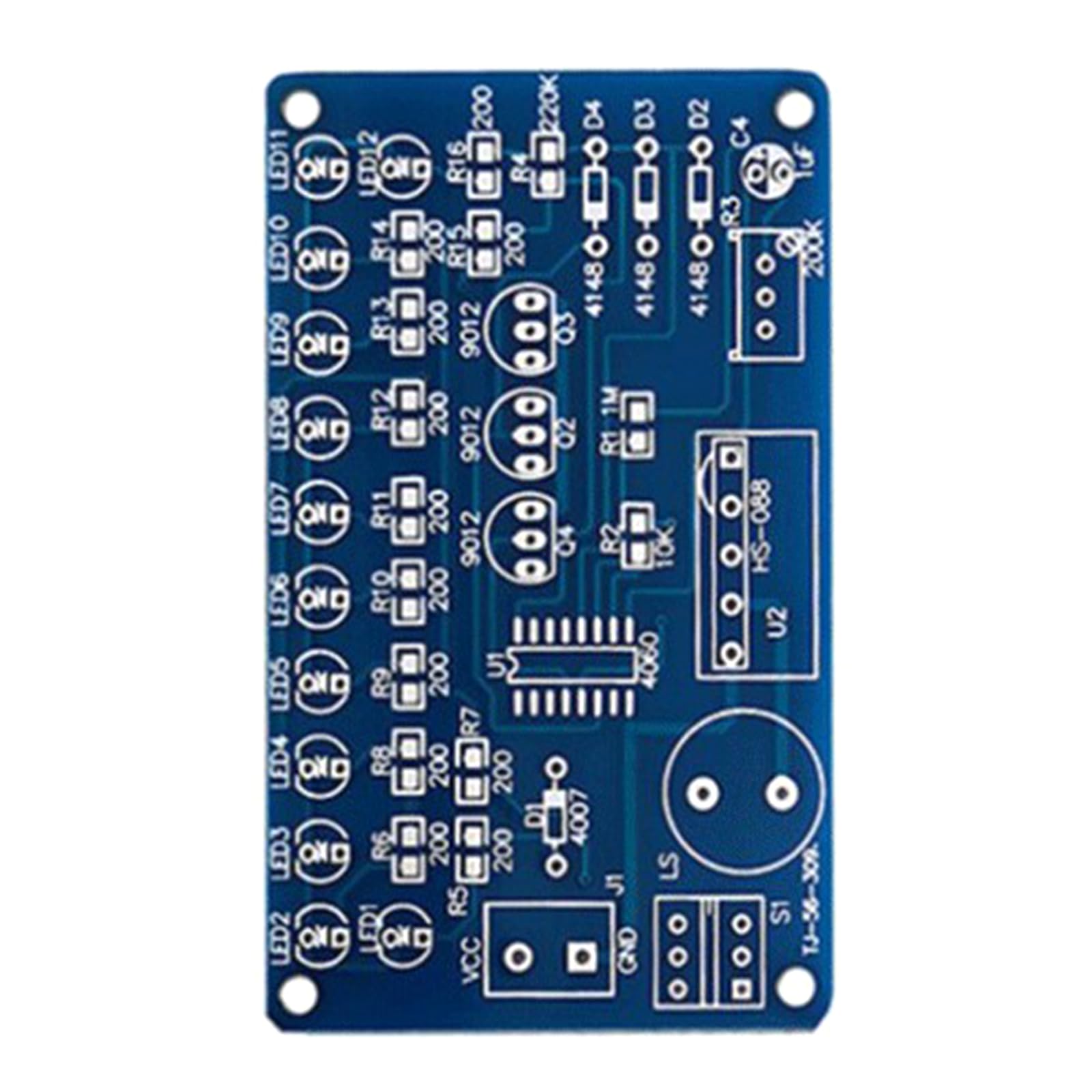 Kit Electrónico DIY De Soldadura – Rueda De LED Giratoria Con Detección De Sonido, Placa De Circuito Para Practicar, Para Adultos Y Niños Principiantes