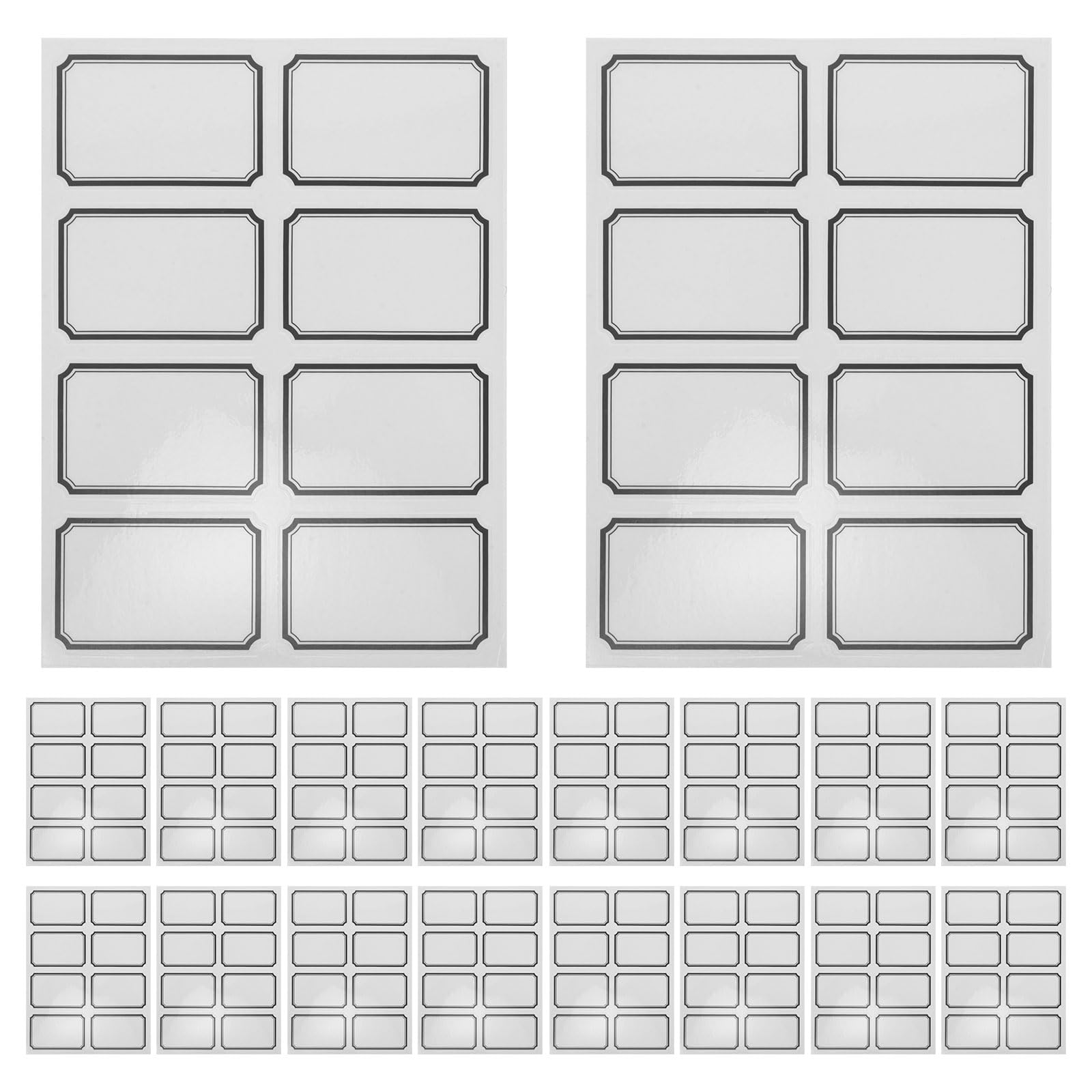 Etichette Adesive Trasparenti in Pvc Scrivibili e Resistenti All'acqua, 40 Fogli Tagliabili per Organizzazione e Ufficio, per Classificazione Contenitori