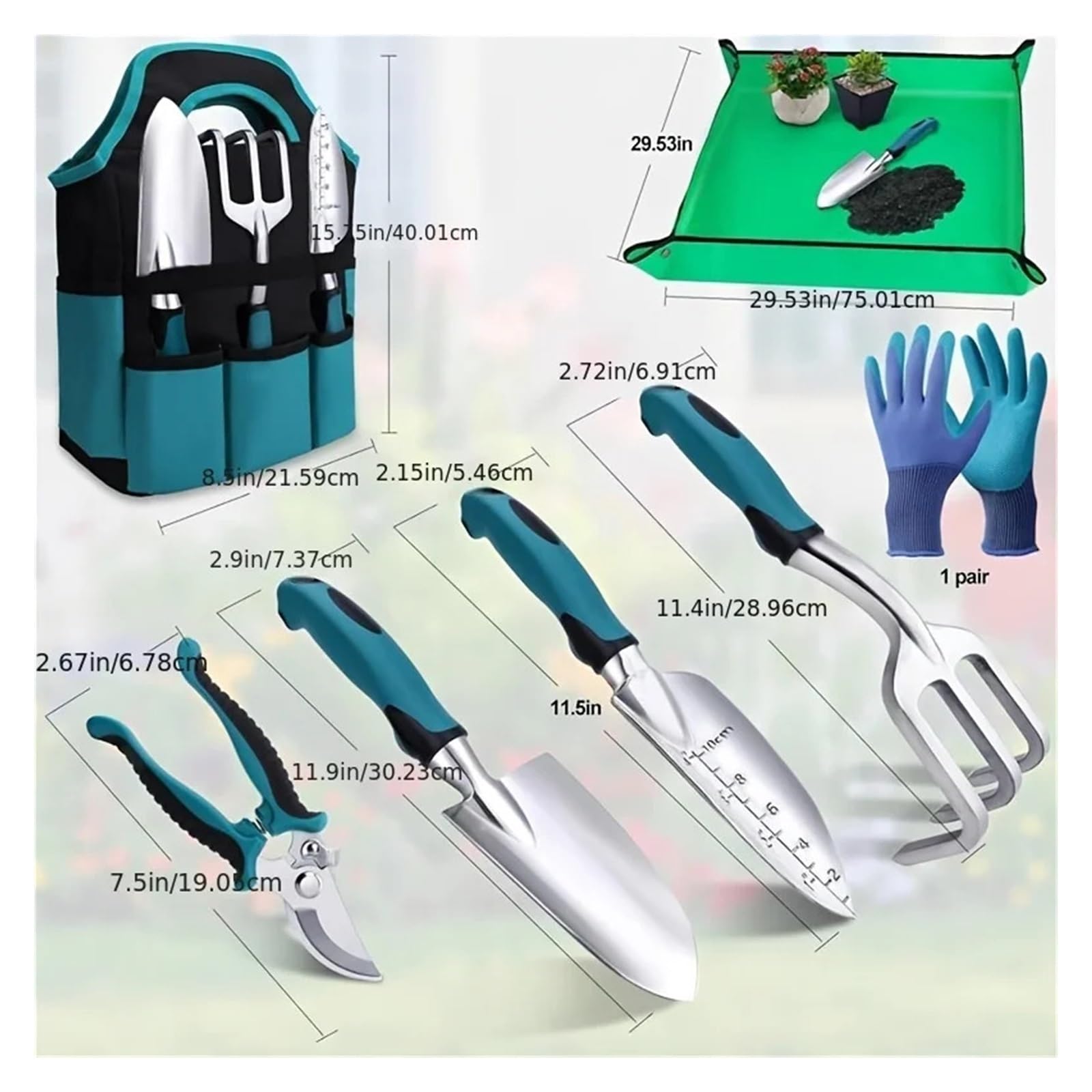 Ensemble d'outils de Jardinage durables 7 pièces