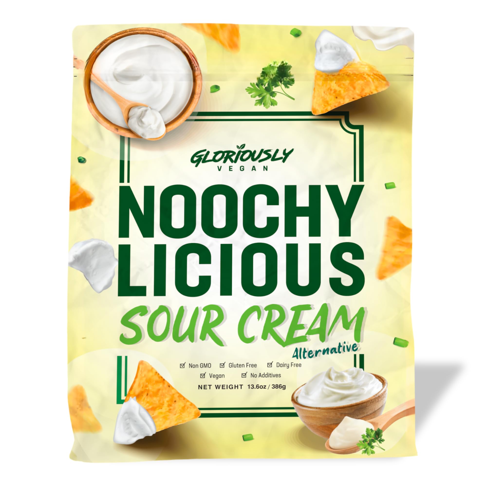 Gloriously Vegan NoochyLicious Sour Cream Powder Smooth Tangy Dairy-Free Plant-Based Seasoning Lactose-Free Gluten-Free Non-GMO Sour Cream Alternative for
