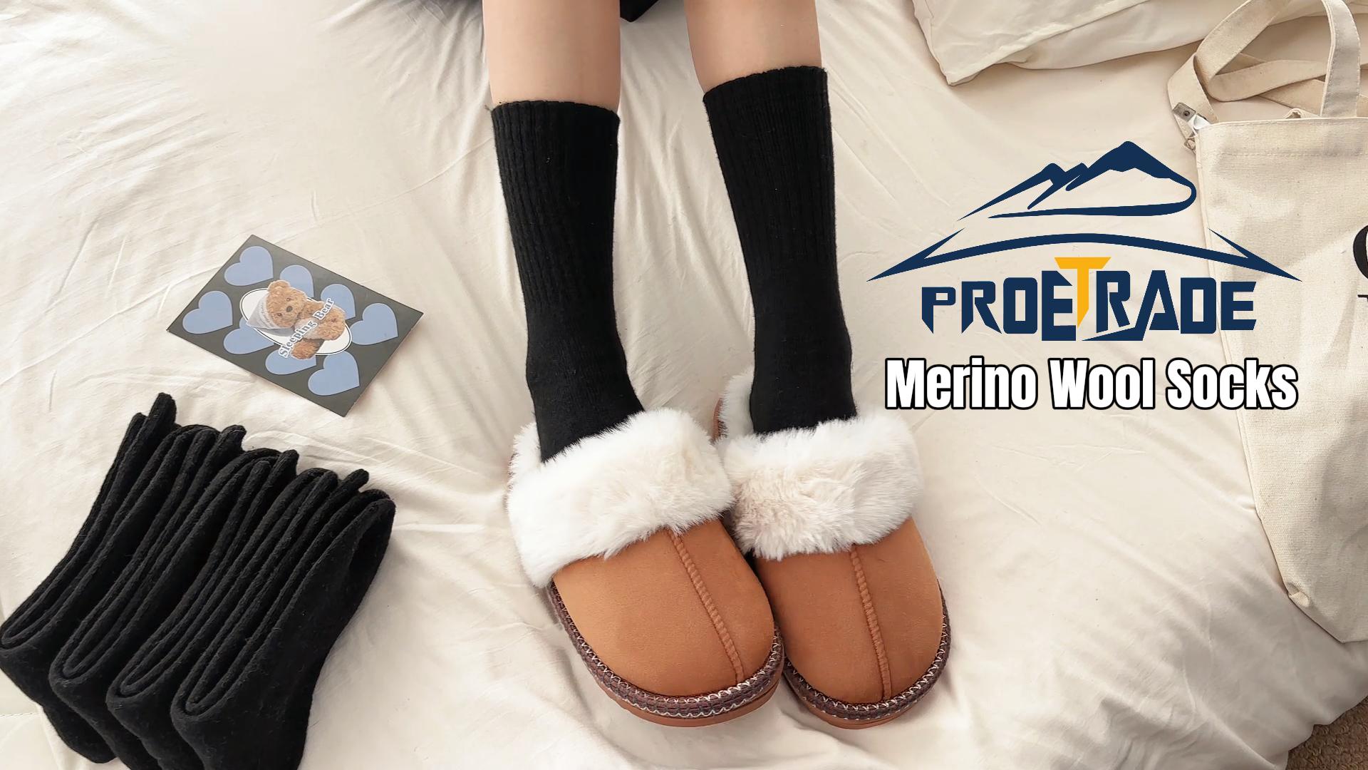 5 Paia Calzini Termici Lana Merino Uomo/donna - Alti, Pesanti, Caldi, Taglia 7-9