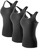 1 or 3 Pack Racerback Workout Tank Tops for Women Slim Fitted Basic Athletic Tanks Yoga T-Shirt Sleeveless Running Top