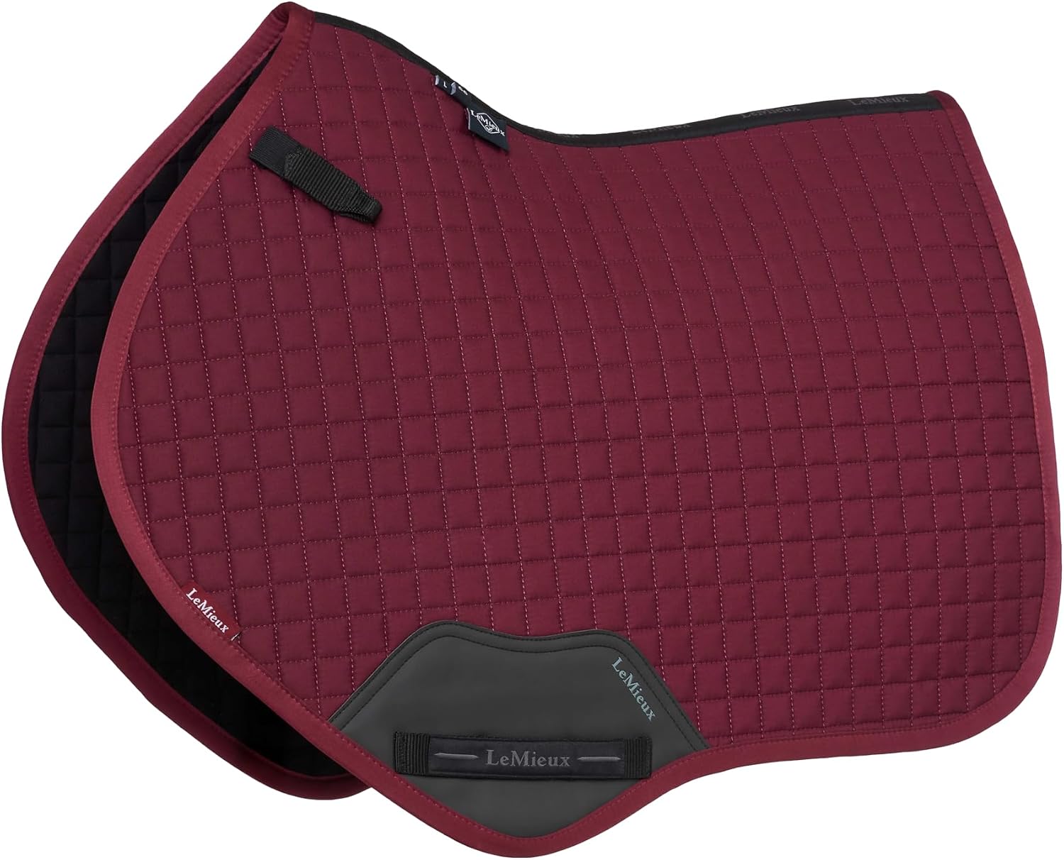 LeMieux Cotton Close Contact Saddle Pad Square - High Wither - Elasticated D-Ring Tabs