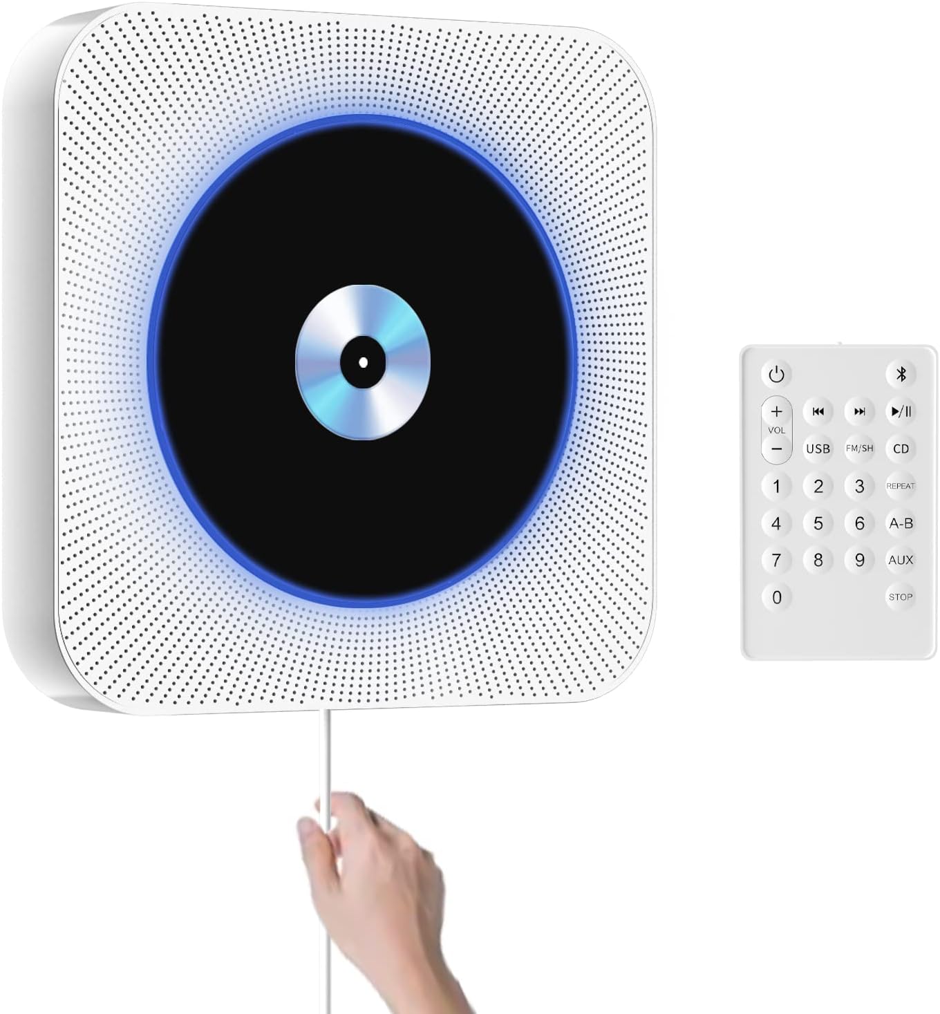 SHIWAKOTO CD Players with Bluetooth, Portable CD Player Wall Mountable