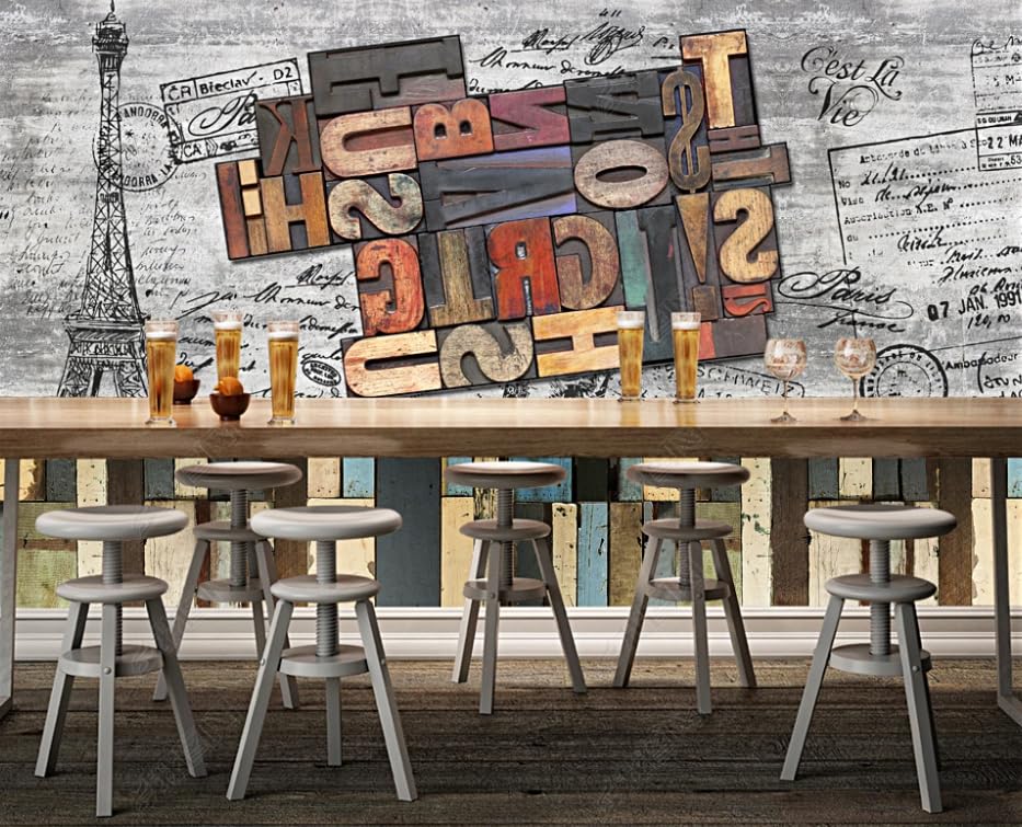 Papier peint intissé grain de bois 400x280cm grand format salon