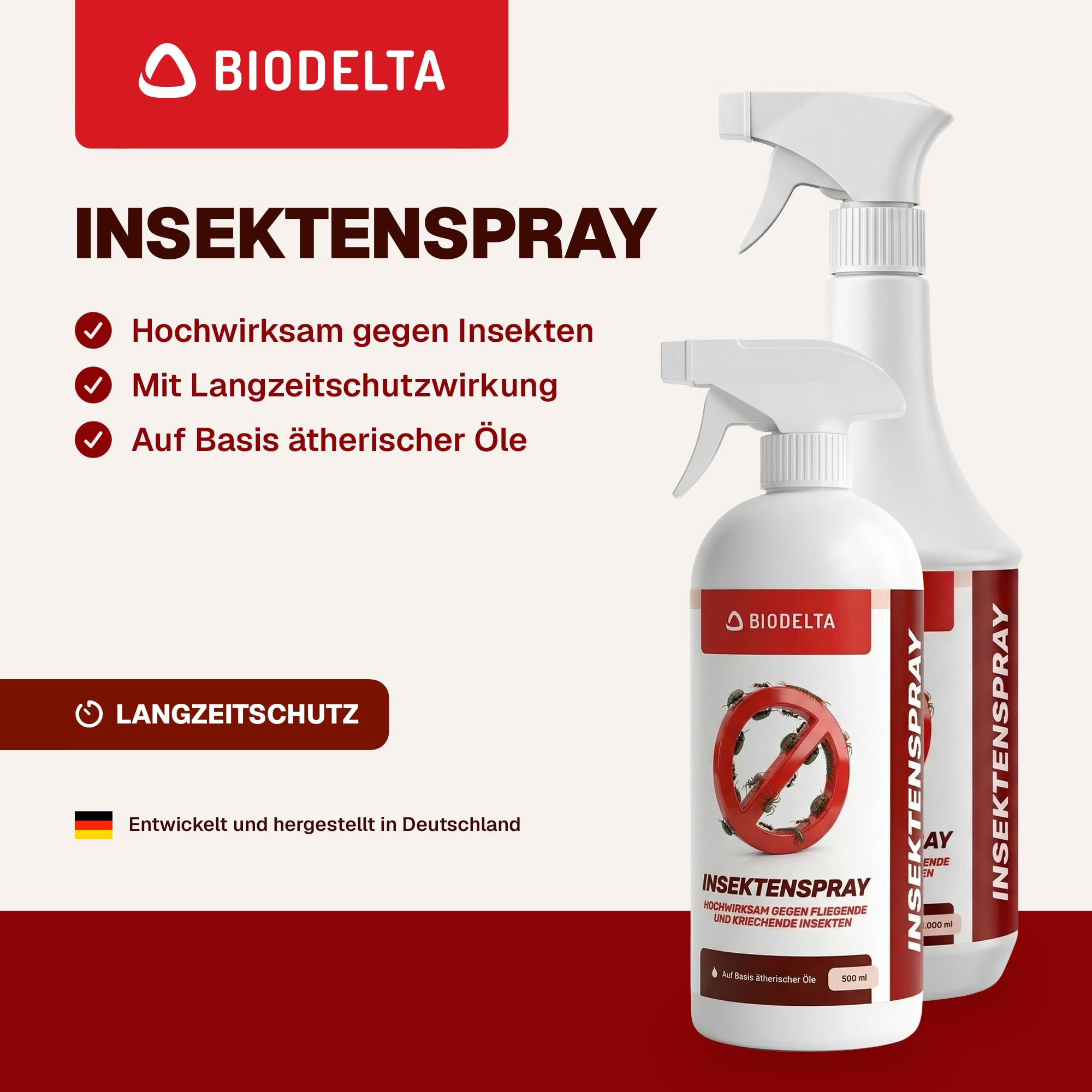 Biodelta LTK-008 Universal Insektenspray 500ml bis 5l – Sofortwirkung & Langzeitschutz – Anti-Ungeziefer Spray gegen Ameisen, Fliegen, Spinnen & Motten – Hochwirksam für Innen & Außen (5l)
