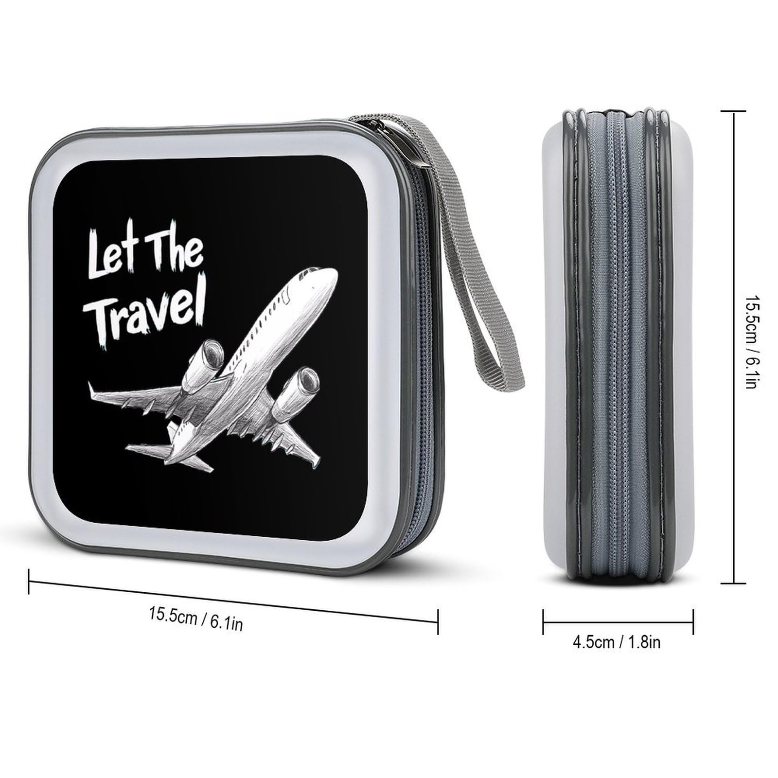 Airplane Travel CD Case Portable DVD Holder Storage Organizer for Home Travel