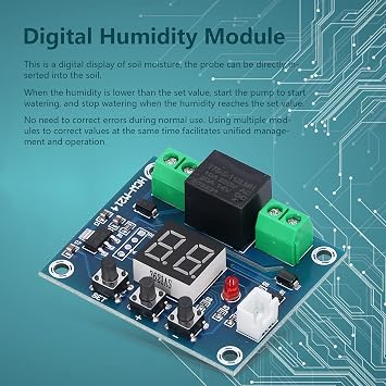 Soil Sensor, Controller Module HCW M214 12V Soil Digital Humidity Sensor Controller Board for Automatic Watering System