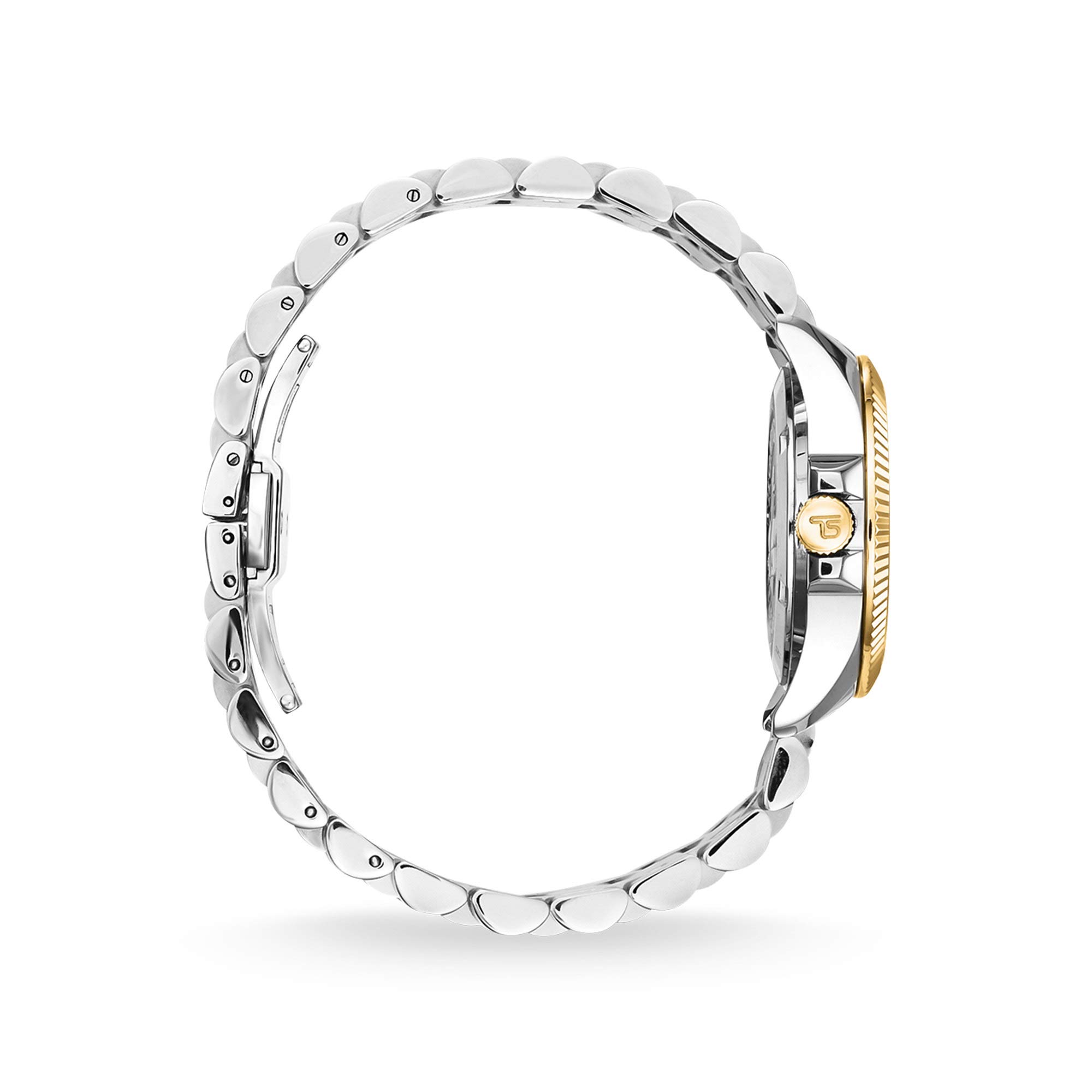 THOMAS SABO Damenuhr Bicolor Gold Silber Edelstahl, Edelstahl Silberfarben