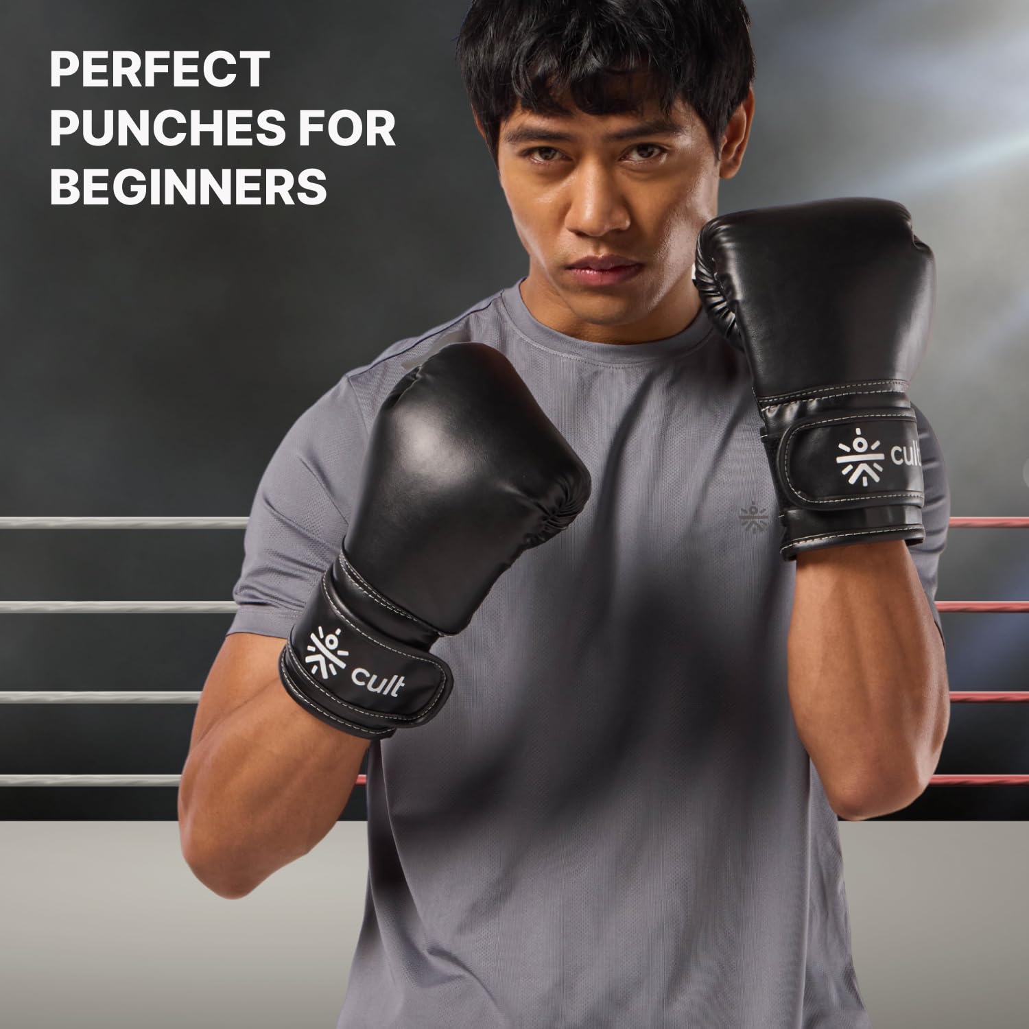 Cult Neo Boxing Gloves 12 OZ – Pro-Style Training Gloves for Sparring, Heavy Bag & Mitt Work – Premium PU Leather, Shock Absorbing Padding, Ergonomic Design with Wrist Support – Black 1