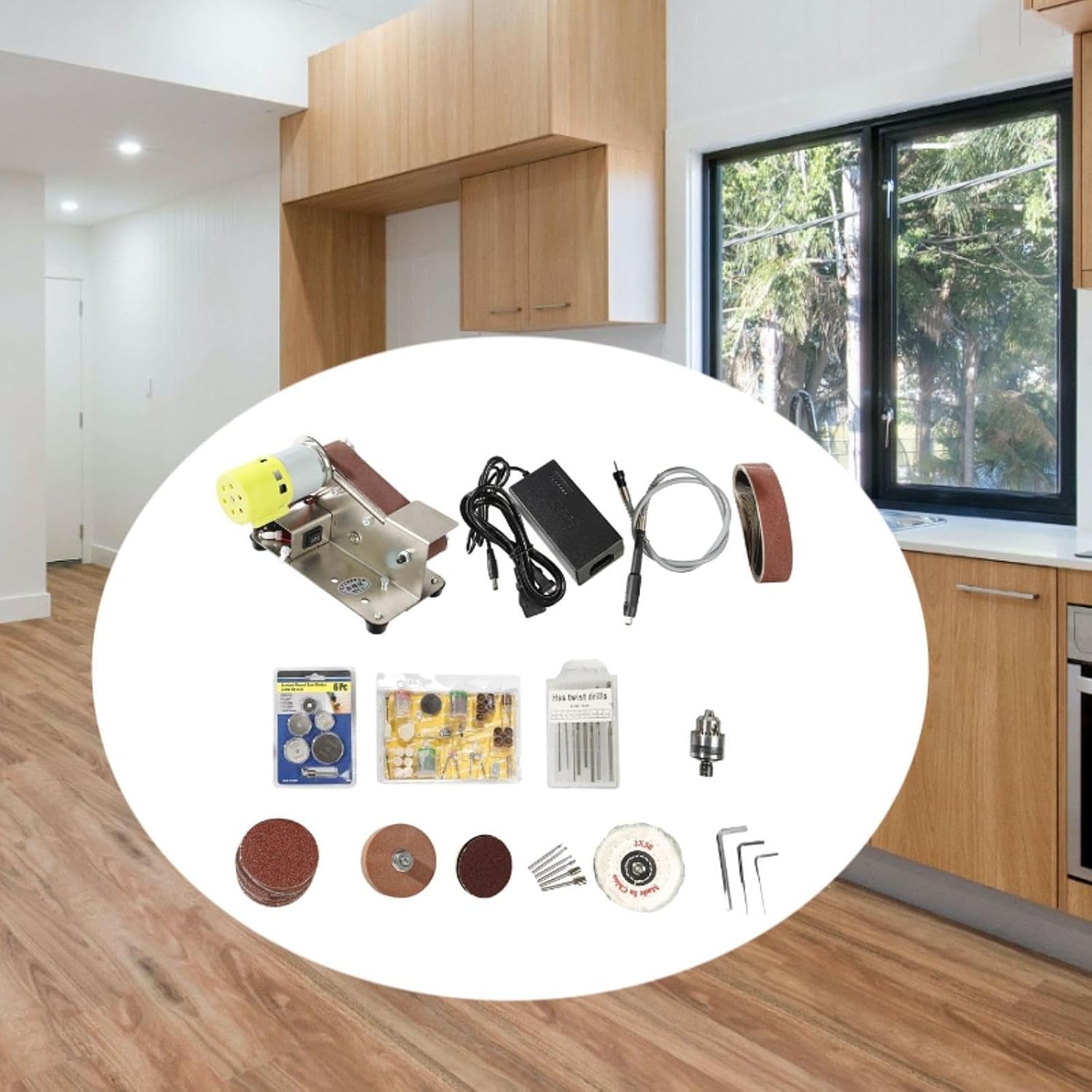 FytStycale ミニベルトサンダー 7段階調整可能 USプラグ 木材用研磨機