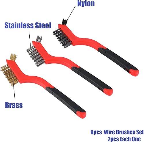Miniatura 3 de Cepillo de limpieza de taladro eléctrico de 9 piezas y 6 cepillos de alambre y 2 piezas raspador para piso, bañera, ducha, azulejos, persianas,