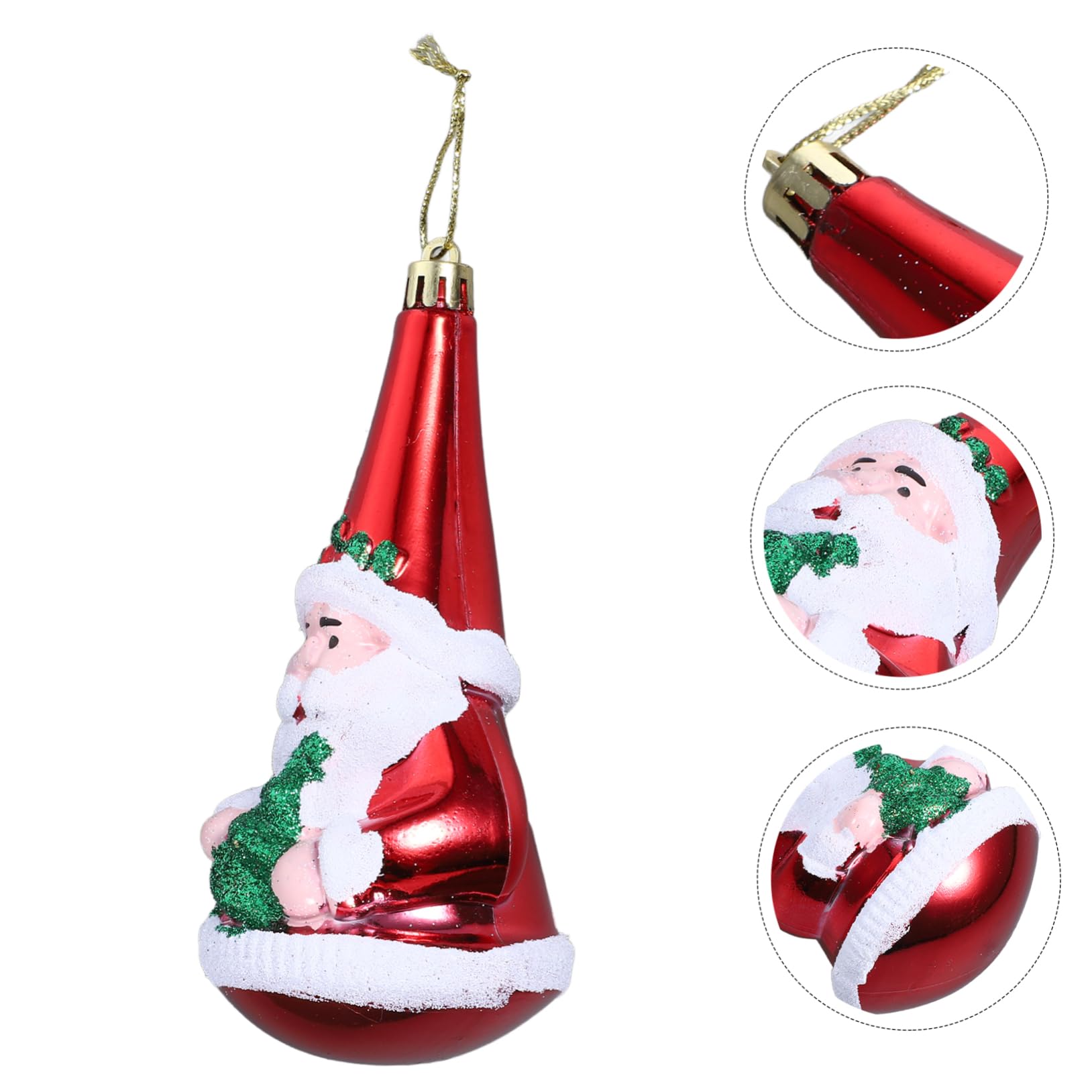 PRETYZOOM 15 STK Christbaumschmuck Weihnachtskugel-anhänger Weihnachtsbaum Hängen Weihnachtsmann-anhänger Hängende Weihnachtskugeln Weihnachtsbaum Charms Plastik