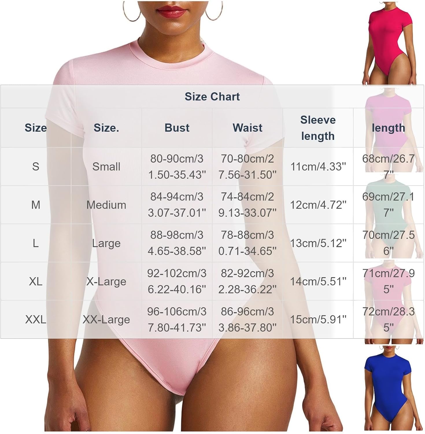 Women Short Sleeve Bodysuit Crew Neck Slim Fit Thong Leotard 2026 Stretchy Basic T Shirt Top for Layering Outfits