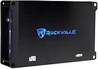 Vista 2 de Rockville dB11 1400W Peak/350W RMS Mono 2-Ohm Class-D Car Amplifier, Wired Bass Remote, Compact Size, Low THD, for Powerful Car Audio