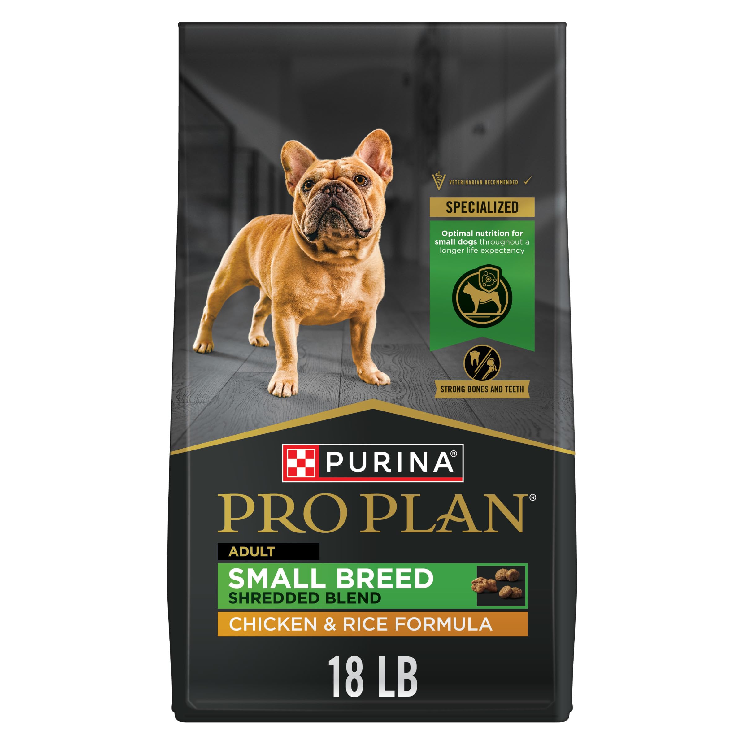 Small Breed Dog Food Shredded Blend Chicken and Rice Formula With Guaranteed Live Probiotics - 18 lb. Bag