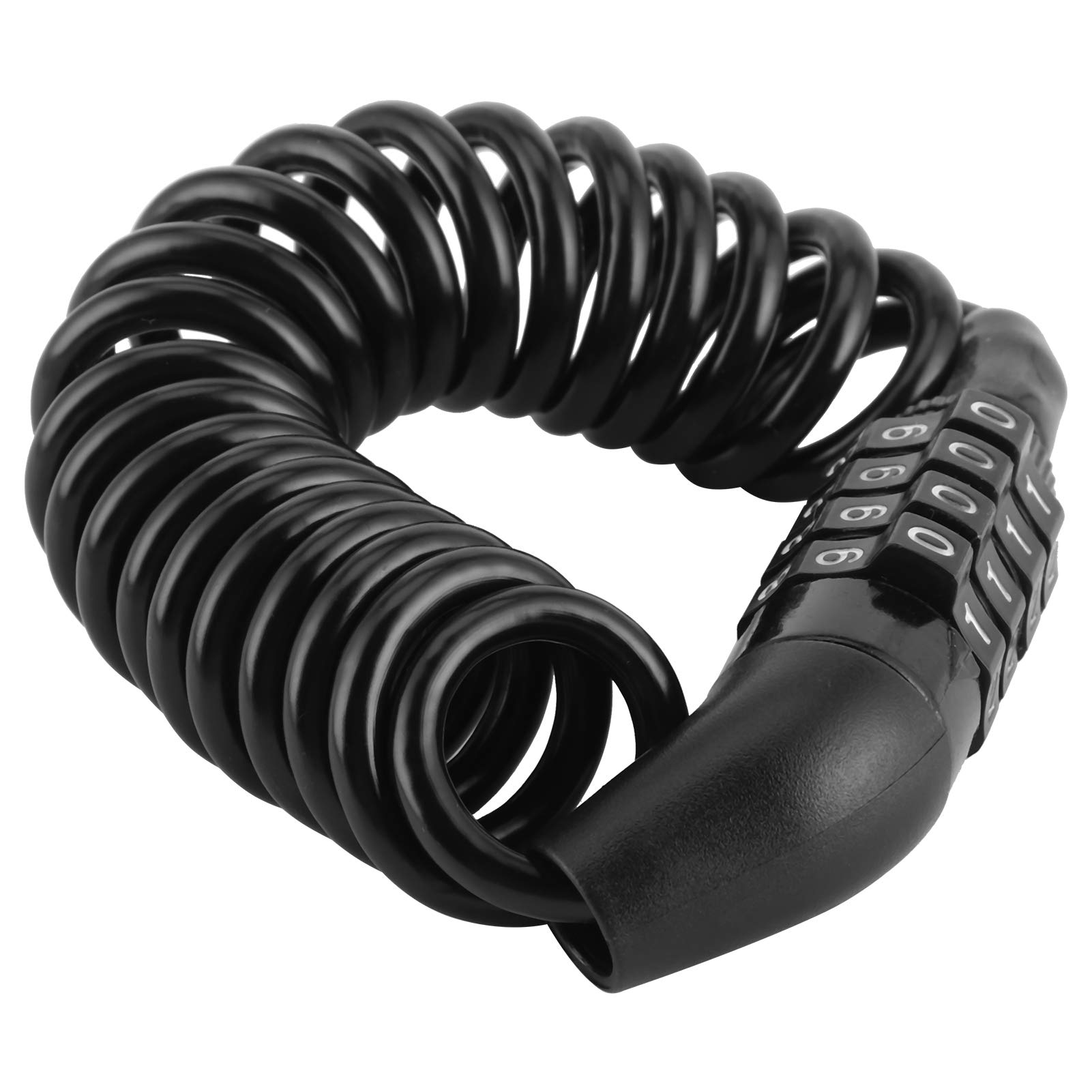 CAPE SHOPPERSCAPE SHOPPERS Spring Anti-Theft Helmet Password Cable Lock Security Portable Lock for Motorcycle Bike | Black