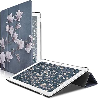 kwmobile Case for Asus ZenPad 10 (Z300) - PU Leather Smart Cover Protective Tablet Case with Stand - Taupe/White/Blue Grey - coolthings.us