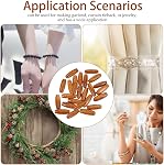SEWACC 50Pcs Natural Oval Wood Beads for DIY Crafts Unfinished Wooden Beads for Jewelry Making Curtain Tieback Home Decoration and Beaded Dreamcatchers
