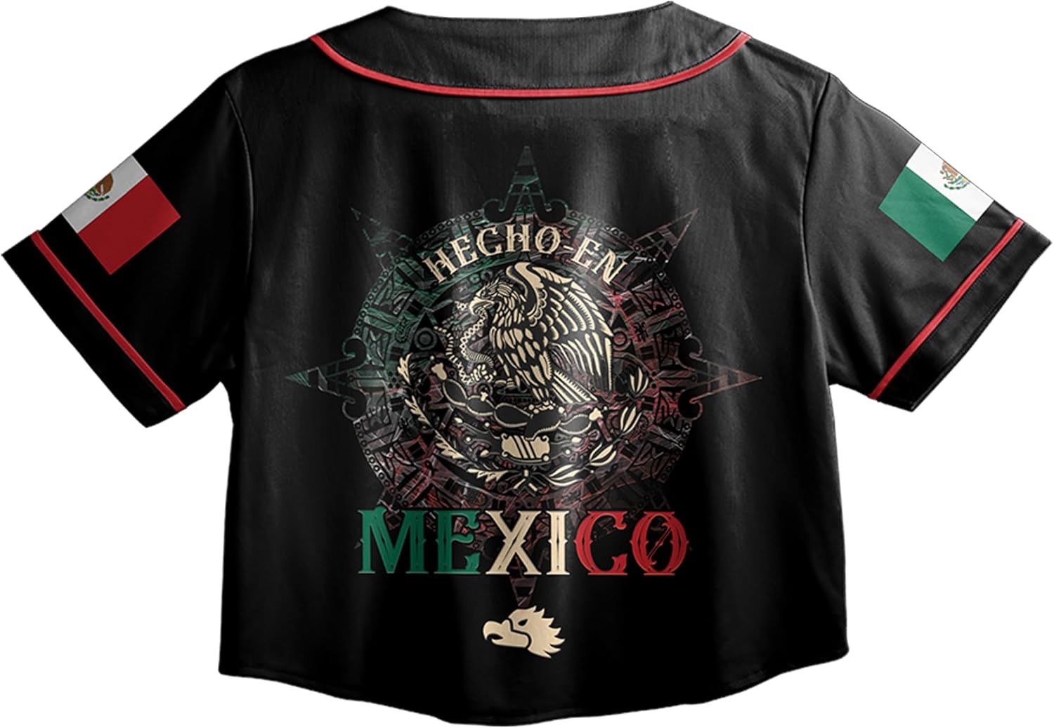 ThuhaTree Store Personalized Mexico Flag Mexico Mexican Crop Top Baseball Jersey XS-XL, Women’s Mexico Jersey (Style 3)