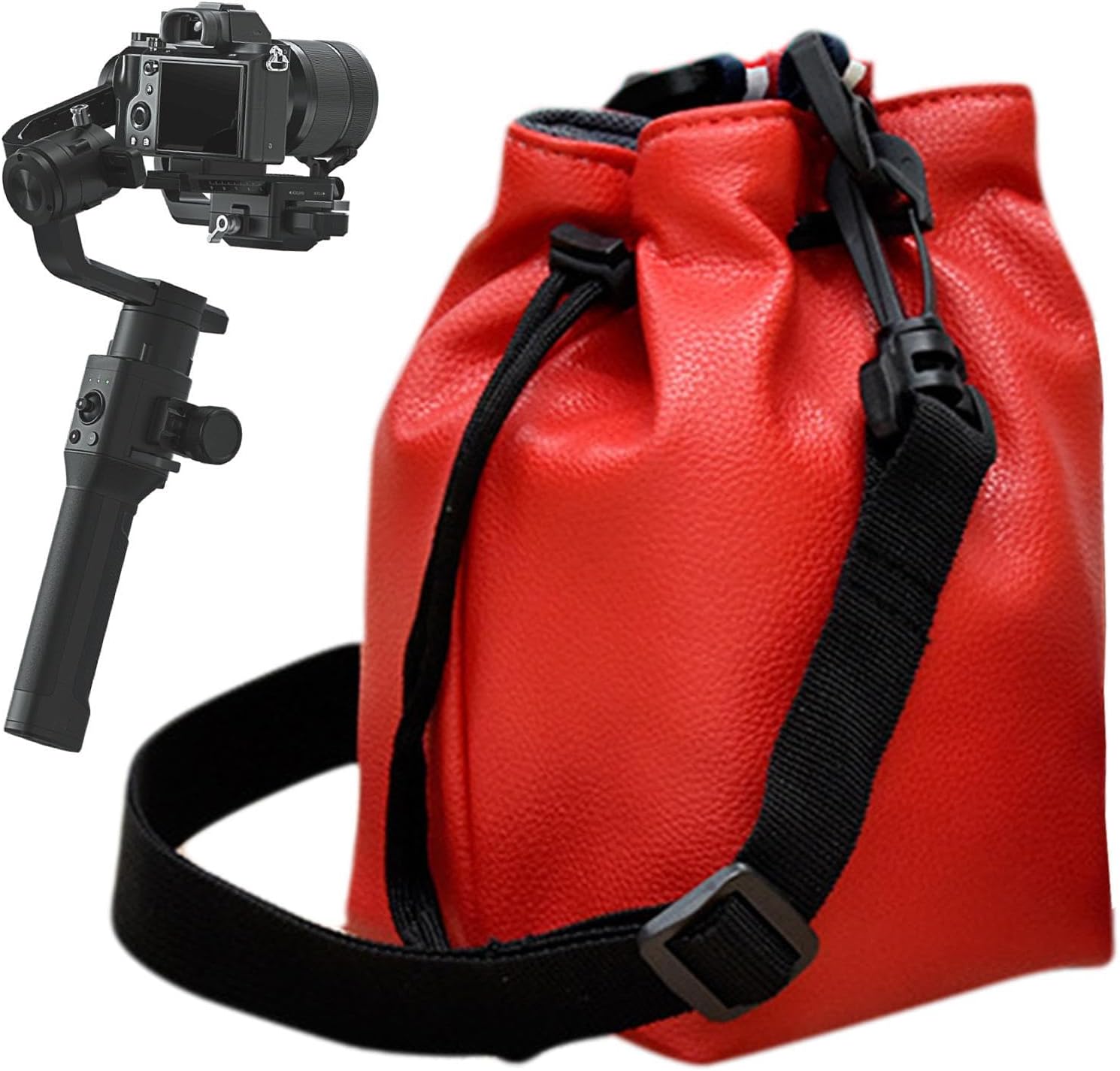 Sling Camera Bag, Waterproof Leather Camera Bag for Photographers, Properly Handled Details, Shoulder Bag Fits Most DSLR/Mirrorless Cameras & Accessories, 6.69 Inches
