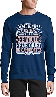 If God wanted us to vote, he would have given us candidates election slogan - Sudadera de algodón sin botones, color azul marino