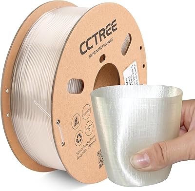 22 – CCTREE TPU Filament 1.75mm, 1kg Spool (2.2 lbs), Flexible 3D Printer Filament, Shore Hardness 95A, High Elasticity & Impact Resistance, Dime…