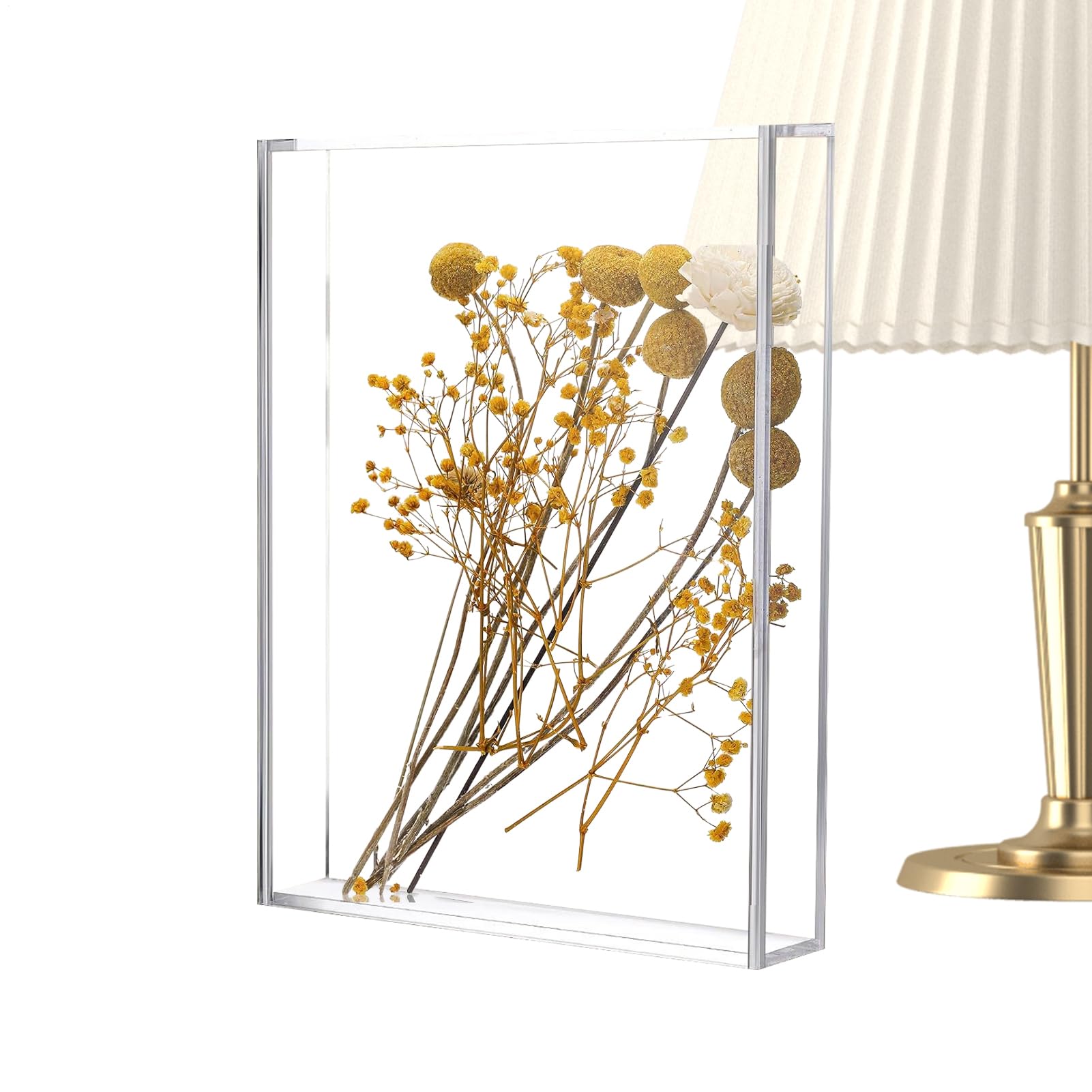 Cadre photo pour fleurs séchées idéal pour décorer un salon moderne
