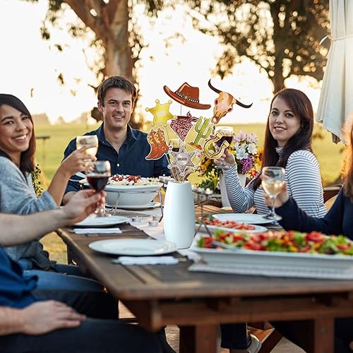 Miniatura 7 de Kauayurk Decoración de fiesta de vaquero occidental, 25 piezas de suministros de decoración de mesa con temática occidental, temática de vaquero del
