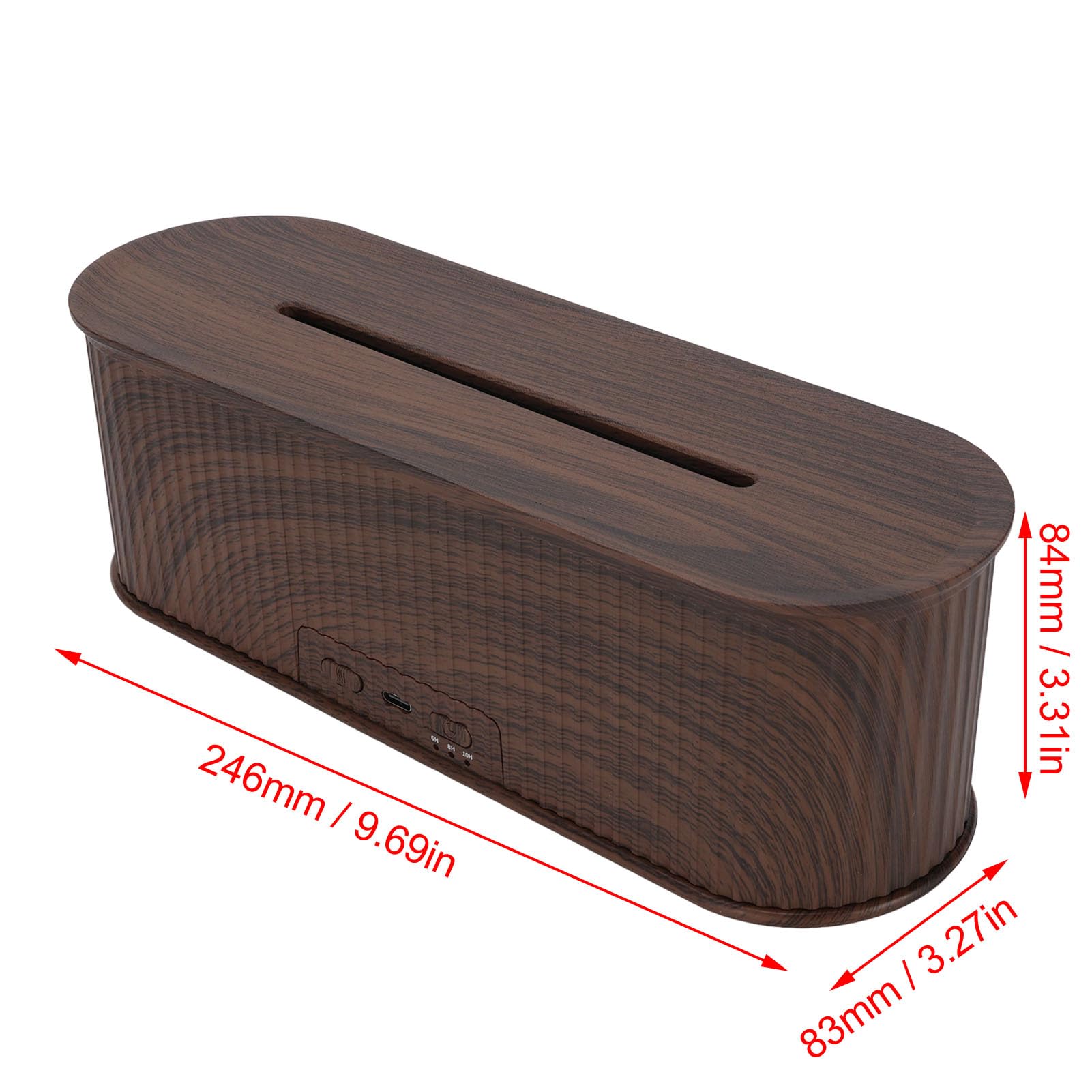 Fire Flame Diffuser Humidifier, Silent Cool Mist Humidifition Essential Oil Aromatherapy Diffuser with 7 Colors Lighting for Home Offices Yoga Studios Bedroom Gyms (Dark)