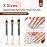 Saviland 3pcs Acrylic Nail Brush Set, Size 8/10/14 Kolinsky Acrylic Nail Brushes for Acrylics Application, Acrylics Powder Nails Art Extension with Black & White Handle for Beginner & Professional