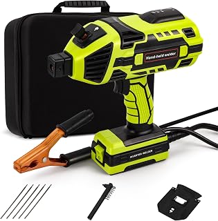 Handheld Welding Machine 110V Portable ARC Welder Kit with IGBT MMA Welding Gun for Metal Standing Stick Welder with Current Adjustment