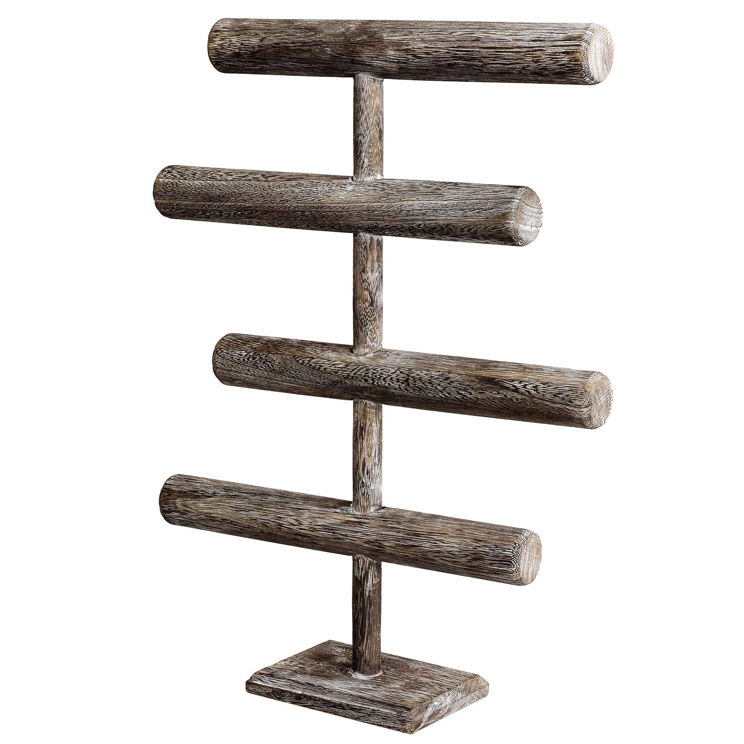 Photo 1 of **SEE NOTES**
MOOCA 4-Tier Wooden Jewelry Display Stand, Coffee Color