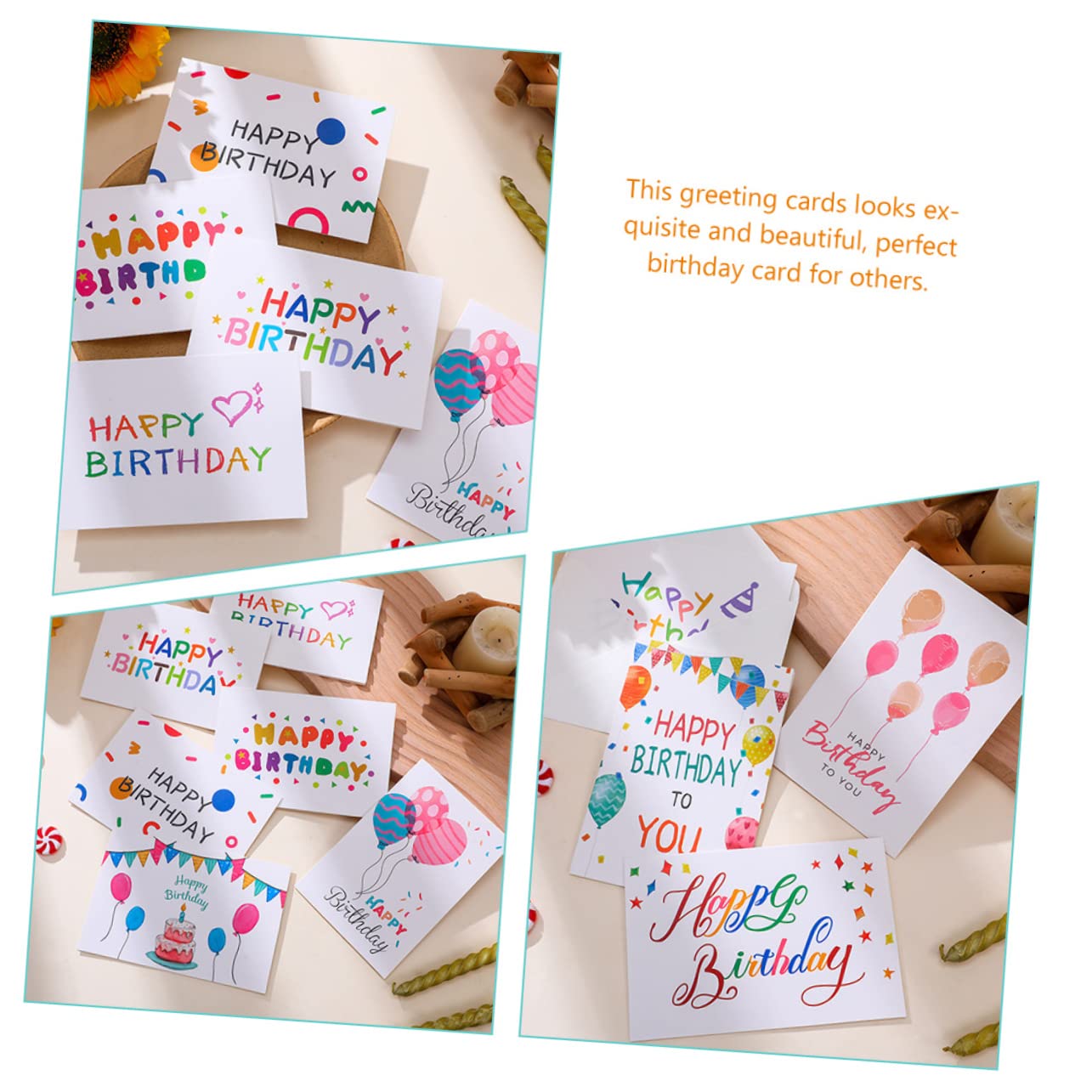SHINEOFI 3 Set Di Biglietti Di Auguri Di Buon Compleanno Con Design Delicato Forniture Per Auguri Allingrosso 10 Pezzi * 3