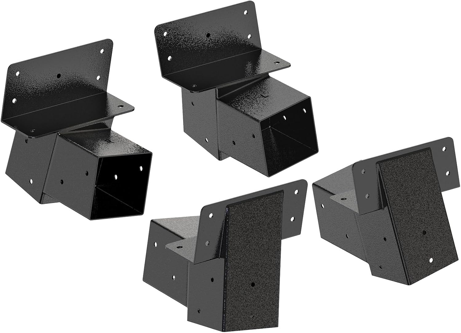 BeneLabel 4Pack 4x4 Compound Angle Brackets Heavy Duty Deer Stand Bracket Hunting Blind Brackets for Tree House, Swing Set, Observation Platform, Deers Station, Picnic Table, Play Sets