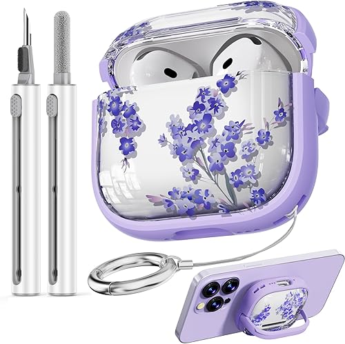 Miniatura 29 de Inesore Funda rígida para AirPods Pro de 2ª generación con candado, diseño de flores, lindo AirPod Pro 2, fundas rígidas para iPod Pro para mujeres