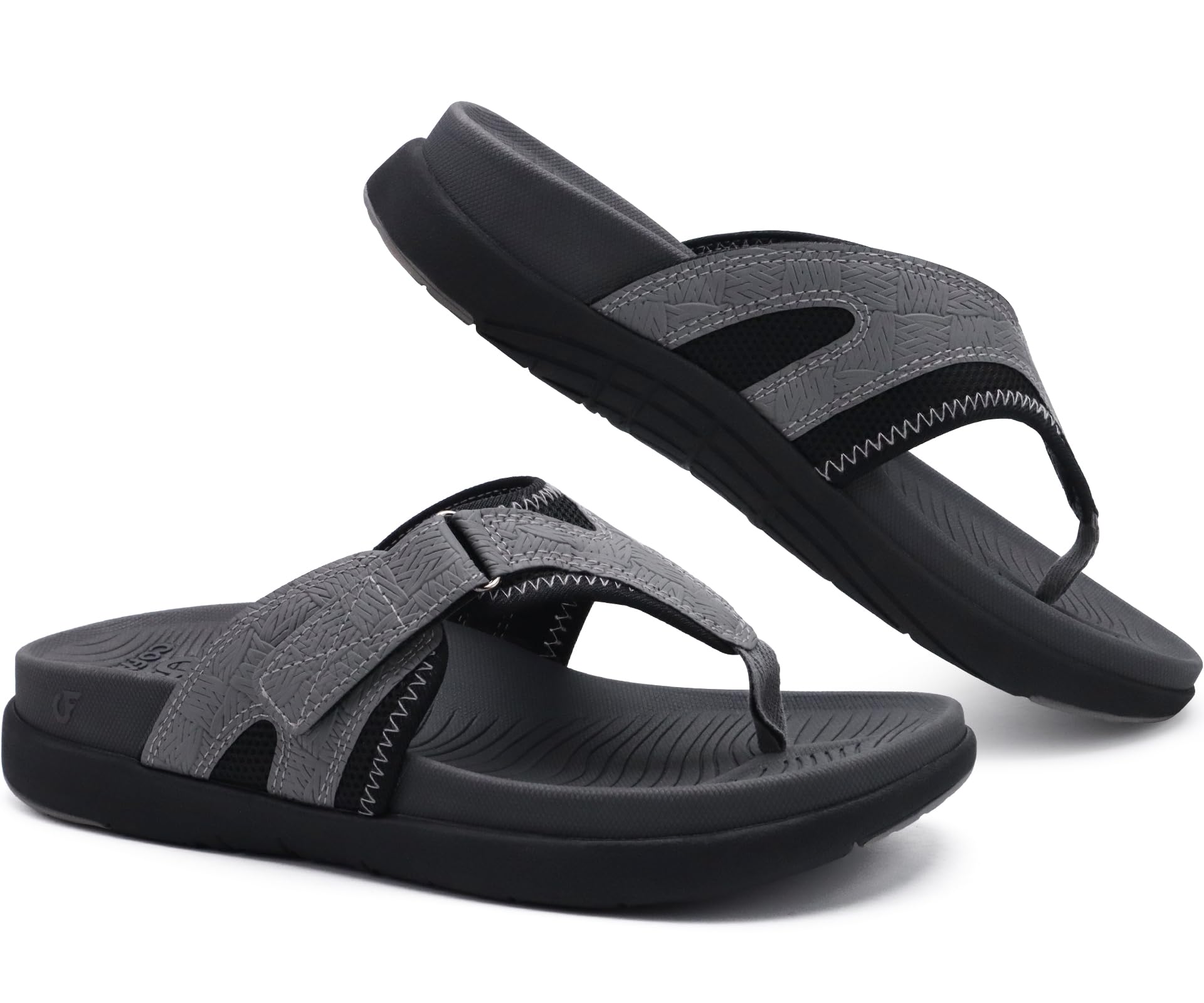 COFACE Chanclas Hombre Deportivo Soporte Arco Sandalias para la Playa Piscina Flip Flops de Dedo Verano Antideslizante