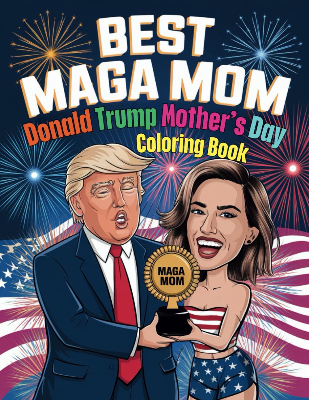 Best MAGA Mom Donald Trump Mother’s Day Coloring Book: 41 Fun and Patriotic Coloring Pages for Proud Conservative Moms Celebrate Family