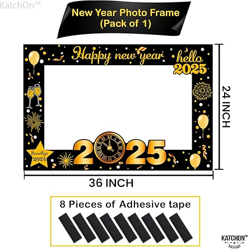 Miniatura 2 de KatchOn Marco de cabina de fotos de Año Nuevo, grande de 36 pulgadas, accesorios de cabina de fotos para suministros de fiesta de Año Nuevo