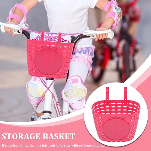 Miniatura 8 de Cesta de bicicleta para niños Manillar delantero de plástico Elevador de bicicleta para niños Accesorios de bicicleta (rosa) Tamaño S
