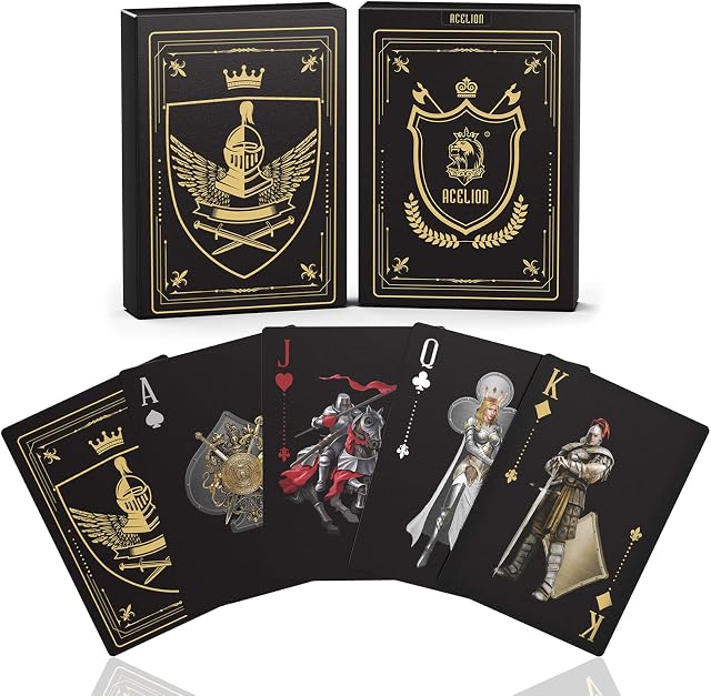 ACELION Waterproof Playing CardsPlastic Playing Cards,Deck of Cards Game and Party Poker Cards